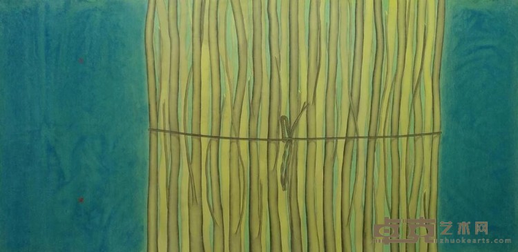 《横柴竖放》 童章发 132x66cm 2016年 水墨设色纸本