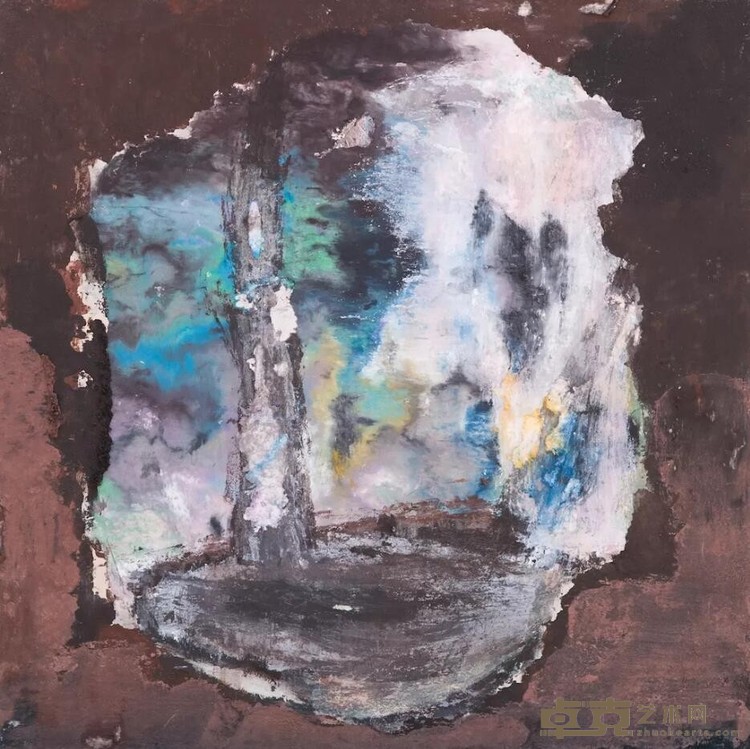《神树》 李占100x100cm 2017年布面合成纸浆