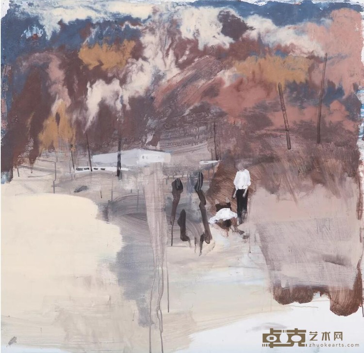 《暴力故事三》 李占100x100cm 2018年布面合成纸浆
