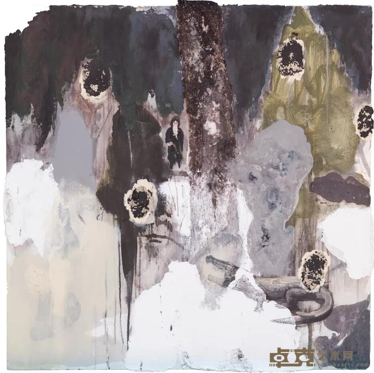 《黑暗森林》 李占100x100cm 2018年布面合成纸浆