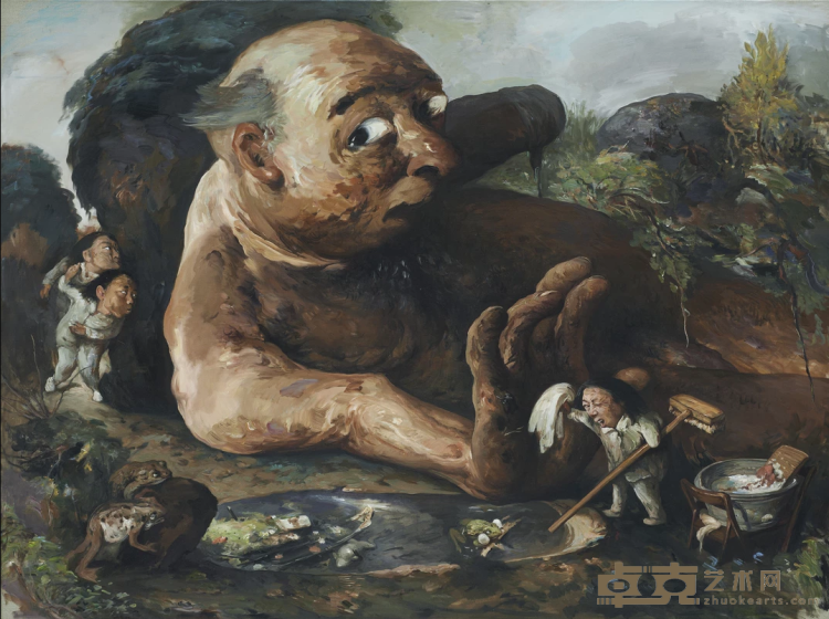 《肮脏的交易》 赵博 180x240cm 2013年 布面油画