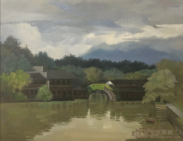 《雨后秀里》 王岩松 70x90cm 2016年 亚麻油彩