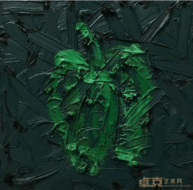 《孤独的柿子椒》 储小龙 30x30cm 2019年 布面油画