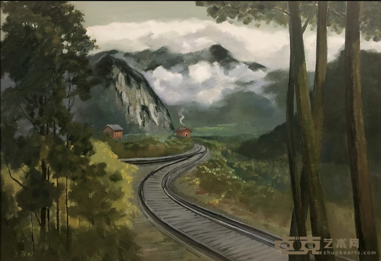 《雨后山林》 王岩松 70x90cm 2012年 亚麻油彩