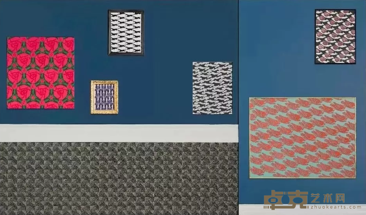 《奔腾图》 黄一山 200×340cm 2019年 板上综合材料