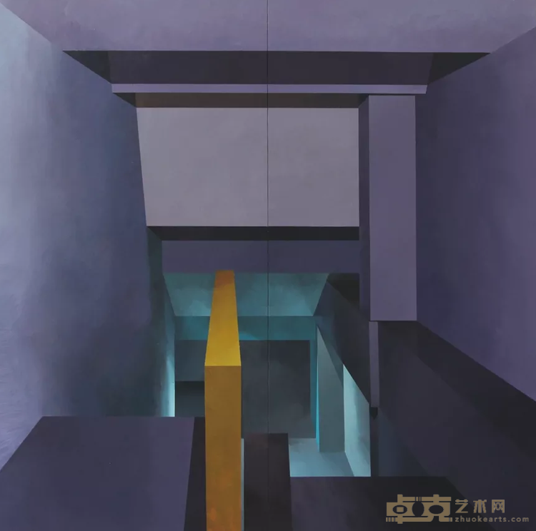 《紫色空间-2》 温一沛 200x200cm 2016年 木板
