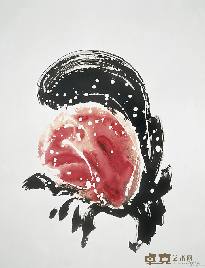 《万灵之笑》 玛吉·汉布林 61x48cm 1991年 纸上水彩及水墨