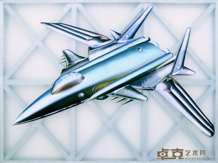 《战斗机》 于幸泽 150x200cm 2009年 透明布面油画