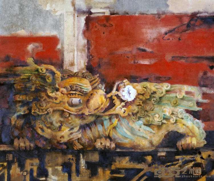 《东方瑞兽》 李小澄 116×79cm