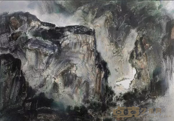 《意会山川·静谷》 廖学军 140x160cm 2015年 布面油画