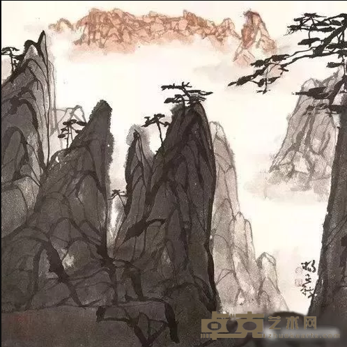 《黄山神韵》 69x70cm
