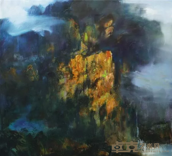 《意会山川·禅境》 廖学军 130x135cm 2015年 布面油画