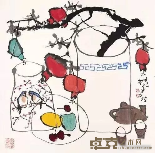 《岁朝清供》 69x70cm