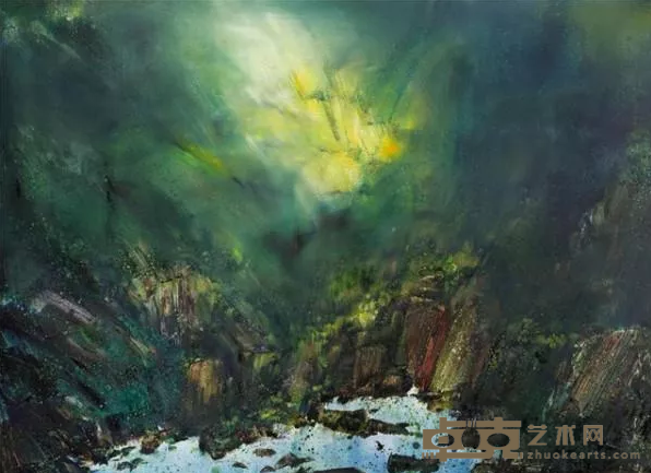 《意会山川·天光云彩》 廖学军 160x180cm 2015年 布面油画