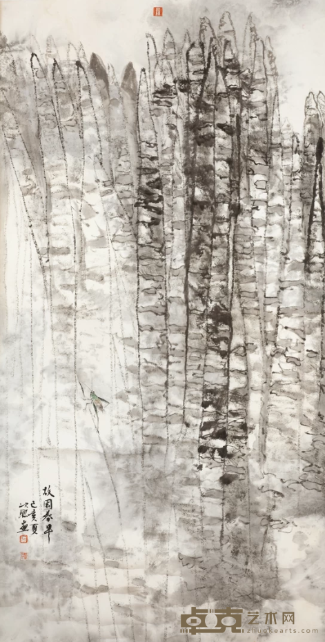 《故园春早》 何次联 138x69cm 2017年 纸本设色