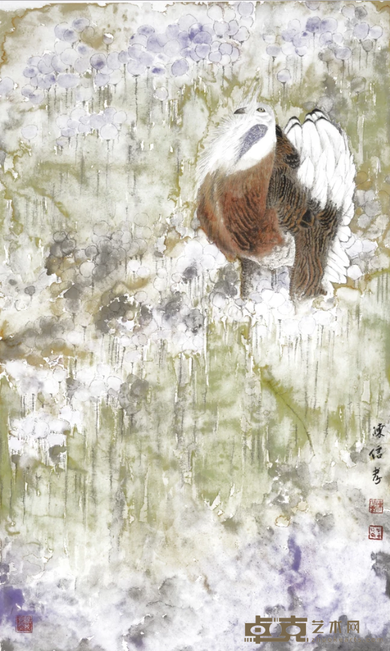 萌春》 陈信孝 138x69cm 2018年 纸本设色