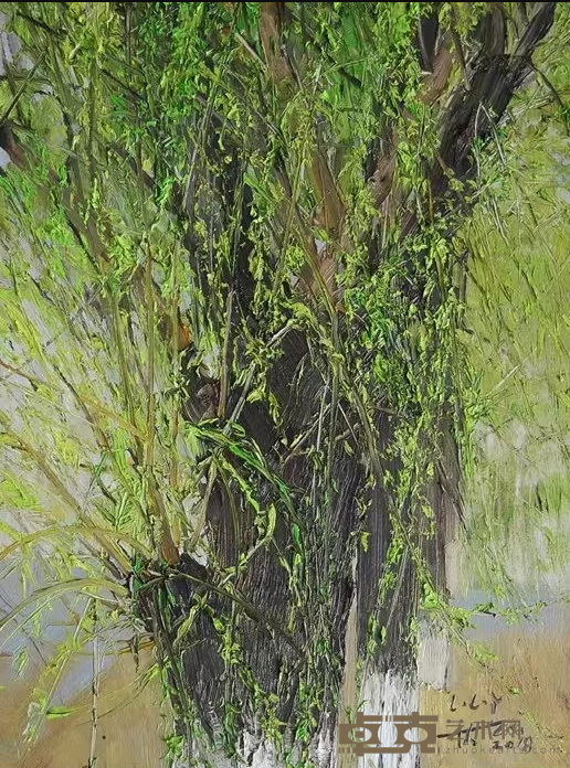 《Willow 柳》 Lin Chunyan - 林春岩 60x80cm 2018年 Oil on canvas 布面油画