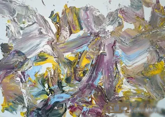 《抽象作品e32》 王易罡 100x150cm 2019年 布面油画