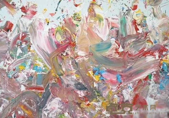 《抽象作品e30》 王易罡 100x150cm 2019年 布面油画