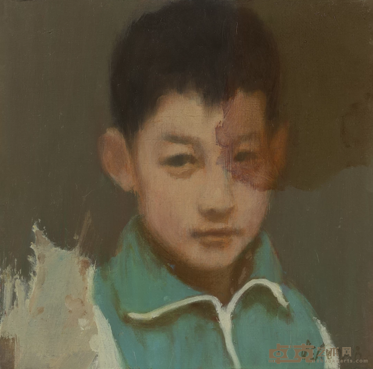 《自画像》 孟晓阳 20x20cm 2018年 布面油画