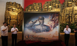 《朱德总司令》油画捐赠中国人民抗日战争纪念馆