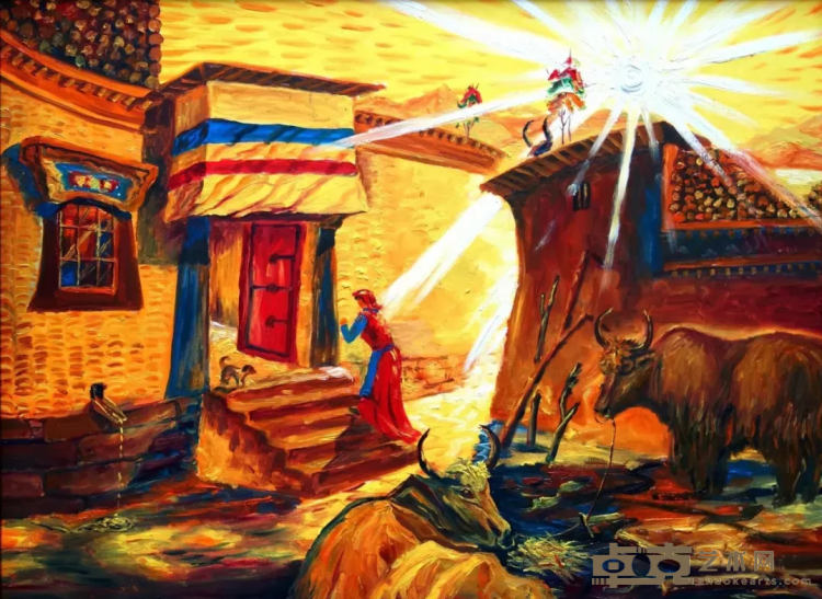 《桑吉卓玛的家》 陈明红 75x100cm 2016年 布面油画