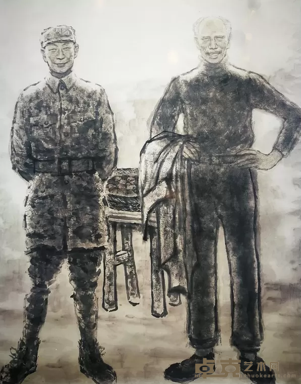 《聂荣臻与白求恩》 蒋彦 2019年 中国画