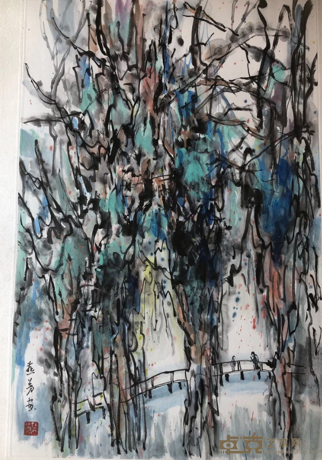 《寻师问道》 左燕芳 68x46cm 2019年 水墨