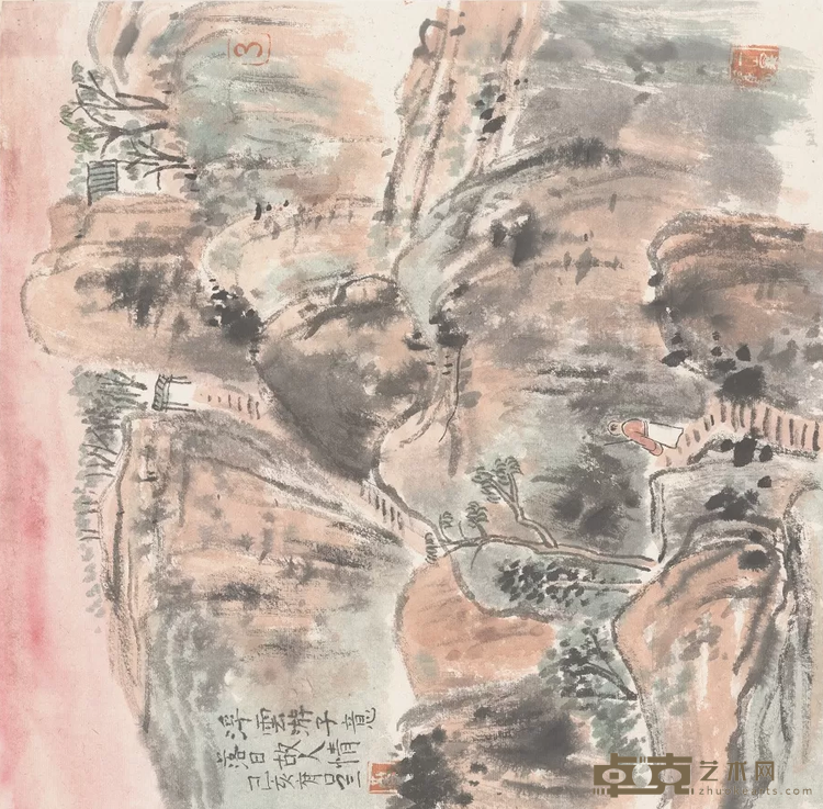 《落日故人情》 吕三 34x34cm