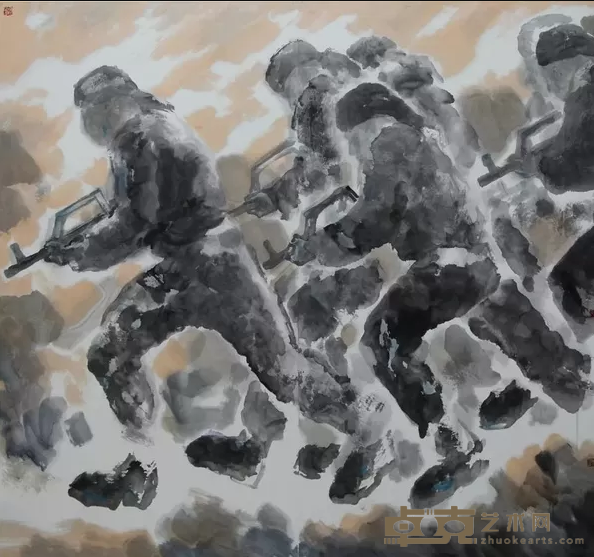 《蓝钢淬火》 蒋彦 2014年 中国画