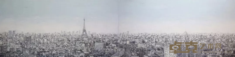 《巴黎No.4》 王小双 100x400cm 2017年 布面油画