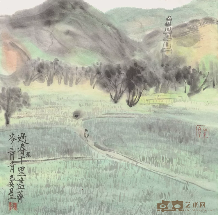 《春风十里》 吕三 34x34cm
