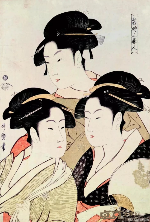 《江户宽政年间三美人》 喜多川歌麿（1753-1806）