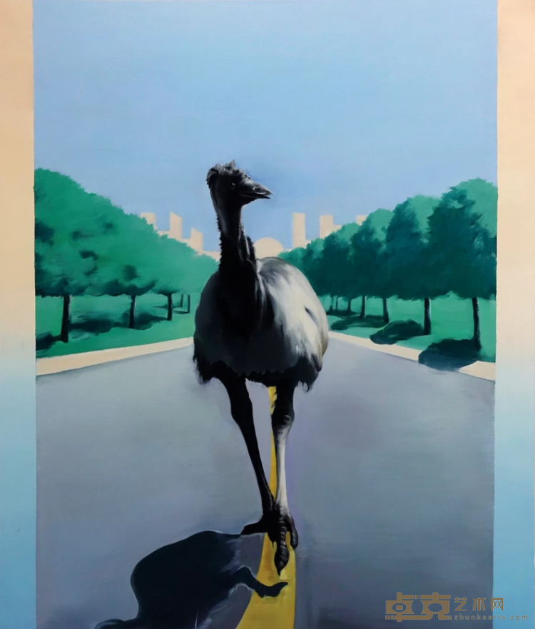 《踱步》 王家豪 100x130cm 2018年 布面油画