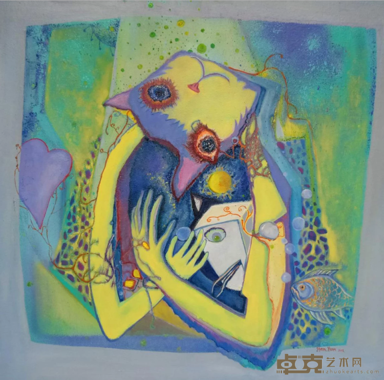 《记忆中的时间里》 韩昀 60×60cm 2018年 布面油画