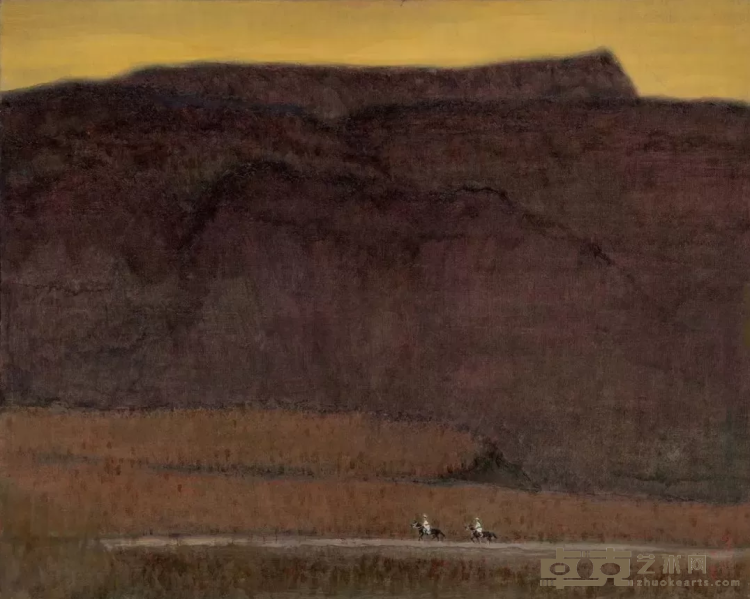 《黑圪梁》 妥木斯 80x100cm 1981年 布面油画