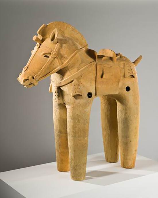 佚名，《“埴轮”马》，古贲时代，6世纪，陶器，洛杉矶郡艺术博物馆藏