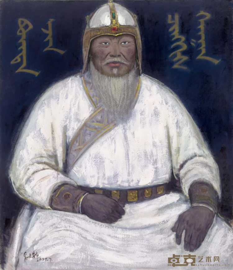 《圣主成吉思汗》 妥木斯 150x130cm 2007年 布面油画