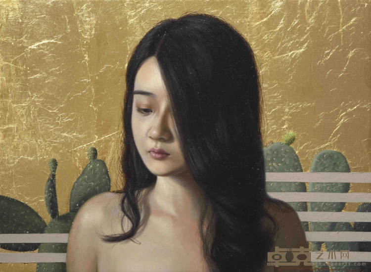 《秘境系列之屏障》 刘昊天 30x22cm 2019年 木板油画