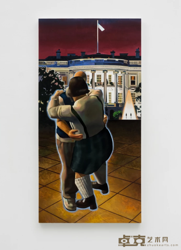 《白宫之夜》 郑子豪 200×100cm 2019年 布面油画