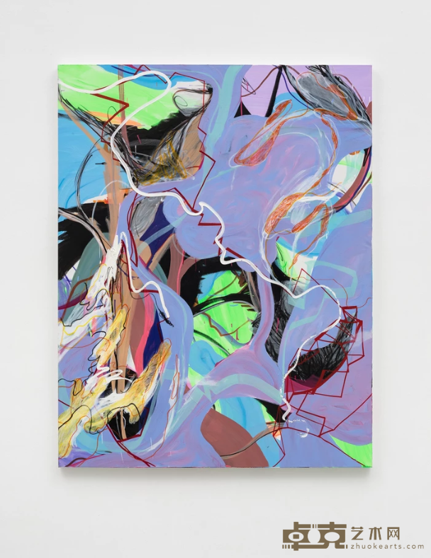 《夏日恋曲5》 王茜瑶 190×155cm 2019年 布面丙烯、油画、蜡笔