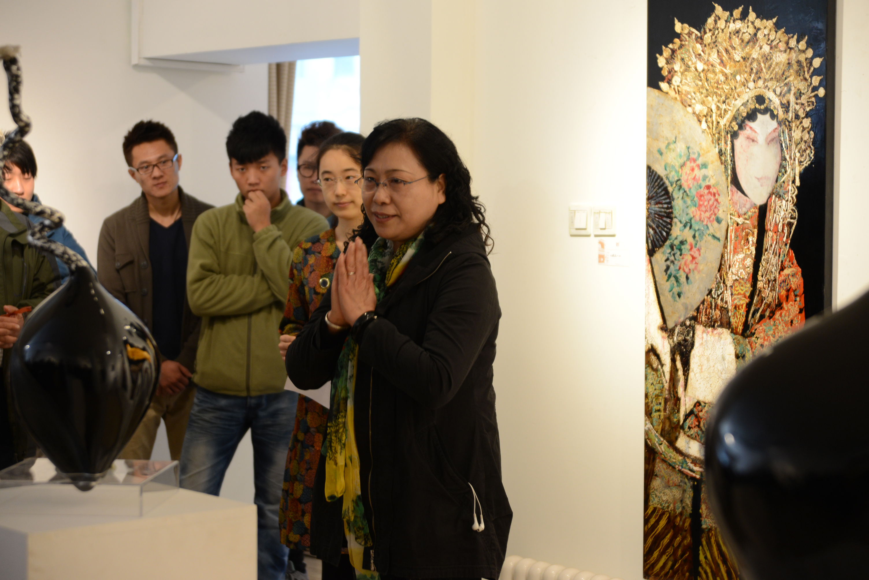 2014刘光在天津美院，举办首次个展10