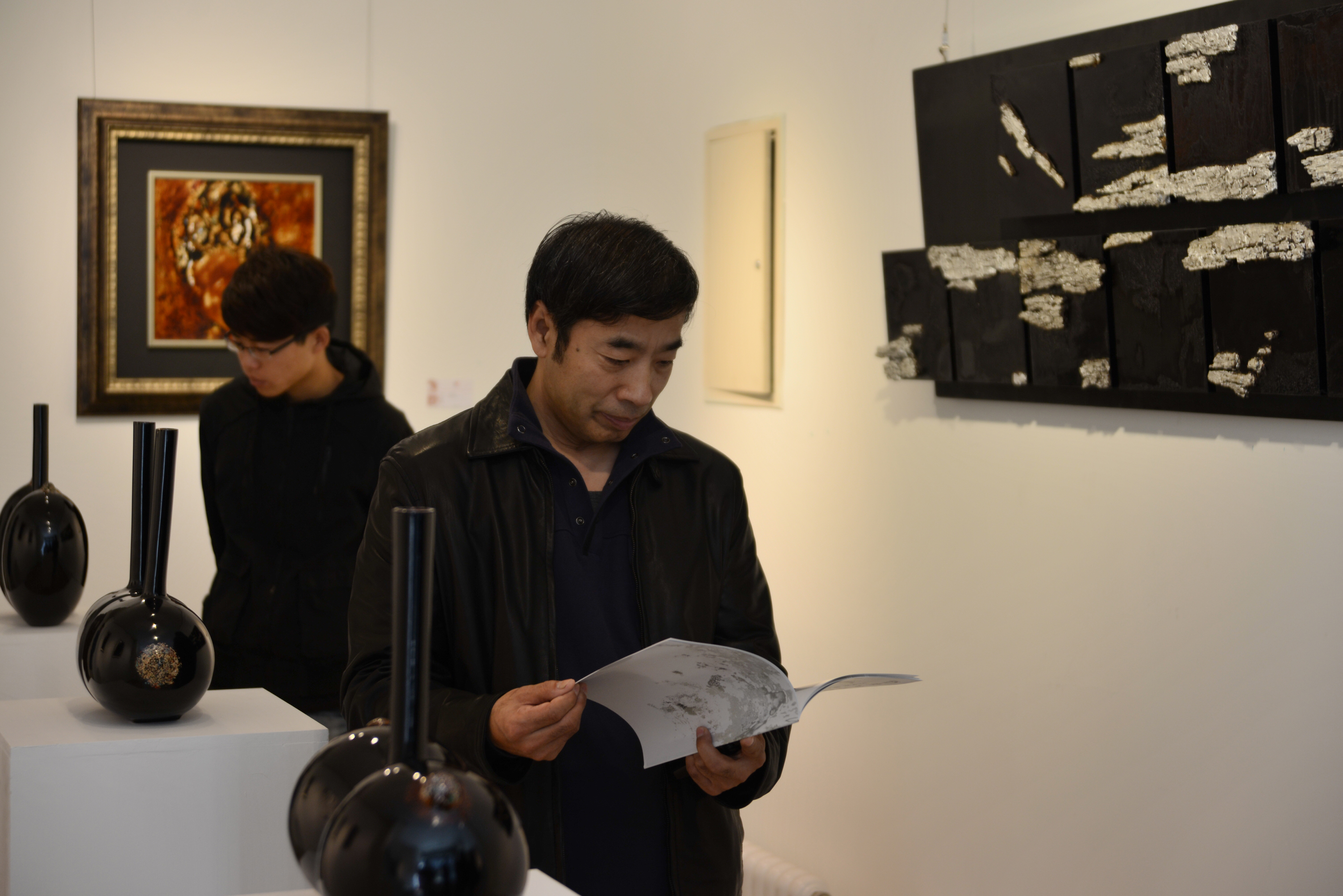 2014刘光在天津美院，举办首次个展6