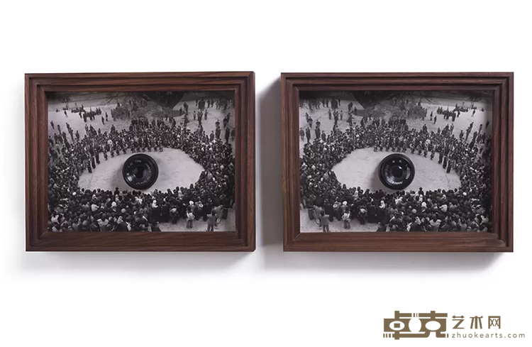 《眼睛 Eye》 蔡东东 29.2x22.8x5.7cm 2019年 明胶卤化银照片 摄影镜头 Silver gelatin print Photographic lens
