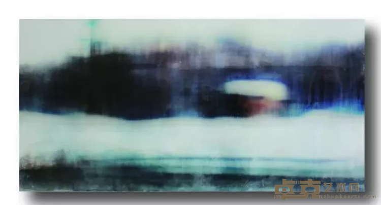 《景》 萧北辰 40x80cm 2015年 环氧树脂 丙烯 色粉 木板