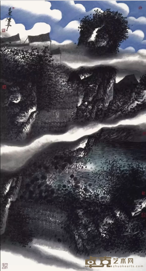 《费洼山庄之二》 陈平 180x97cm 2009年 纸本水墨