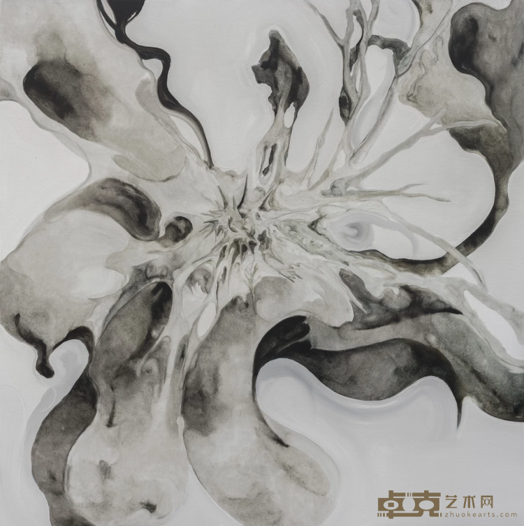 《生长NO11》 廖培 100x100cm 2018年 布上油画