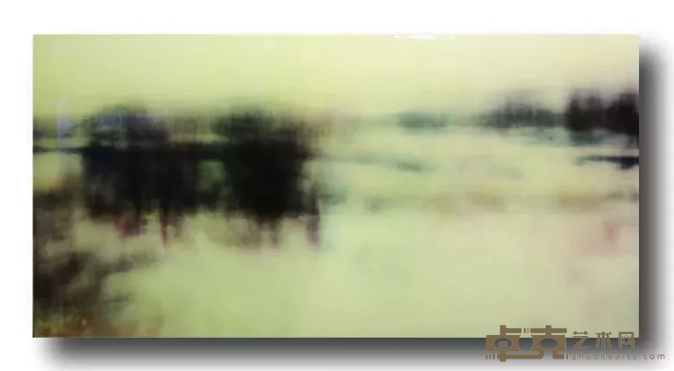 《景》 萧北辰 40x80cm 2015年 环氧树脂 丙烯 色粉 木板