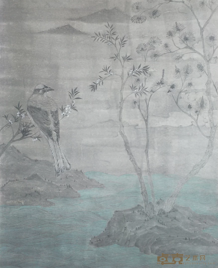 临溪之二，周娜，110x90cm，纸本，2019 周娜