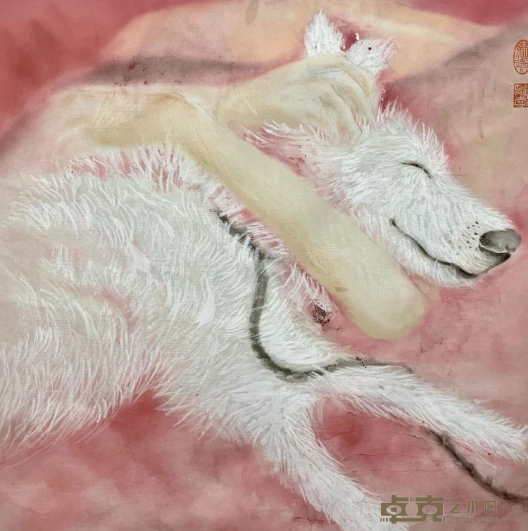 《非飧·伴》 童熙乔 55x55cm 2019年 纸本水墨